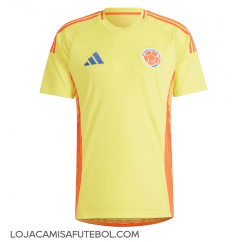 Camisa de Futebol Colômbia Equipamento Principal Copa America 2024 Manga Curta